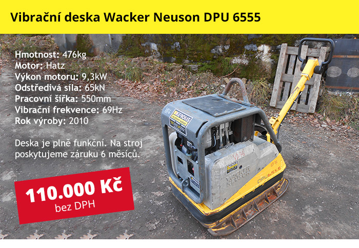 Vibrační deska Wacker Neuson DPU 6555